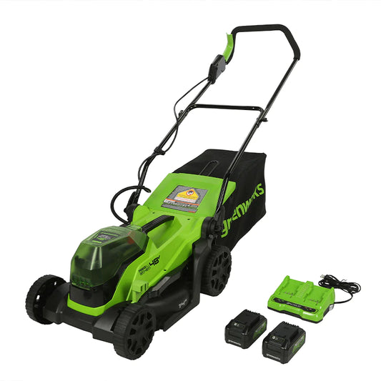 48V (2 x 24V) 14" Lawn Mower, (2) 4.0Ah Battery and Charger-2534302