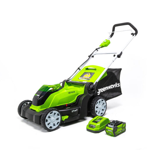 40V 17" Brushed Lawn Mower, 4.0Ah Battery and Charger Included-2536302HD
