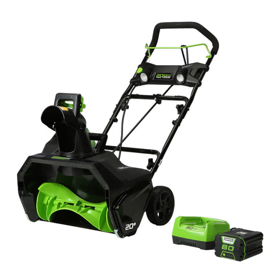 80V 20" Brushless Snow Thrower, 2.0Ah Battery and Charger Included-2600402AZ
